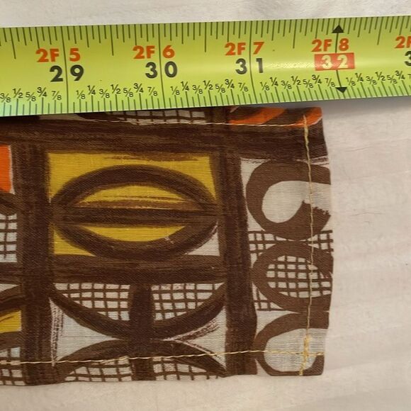 Vintage 1970s Brown Kitchen Bib Apron One Size Pocket Handmade - Picture 5 of 9